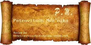 Petrovitsch Mónika névjegykártya